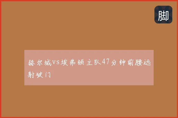 赫尔城vs埃弗顿主队47分钟前腰远射破门
